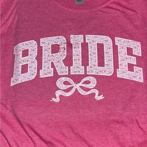 Two Gildan Pink Bride Short Sleeve Tee